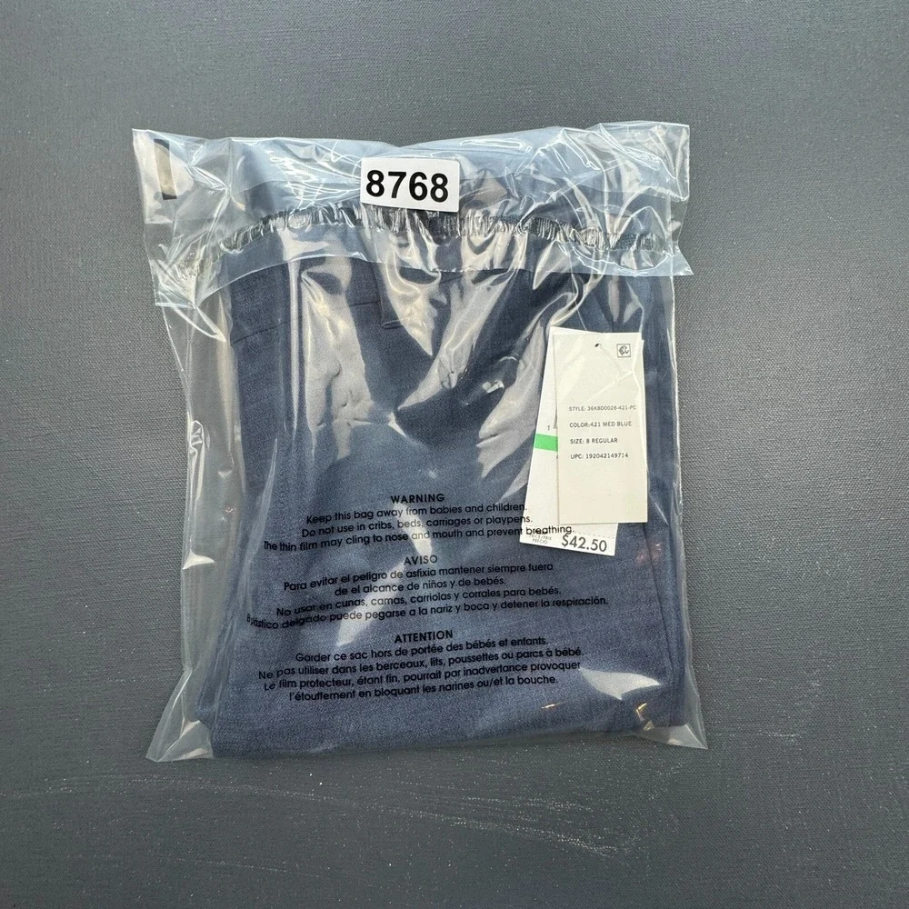 Calvin Klein Dress Pants Boys 8 Slim Fit Flat Front Stretch Navy Blue Casual NWT - Picture 11 of 11